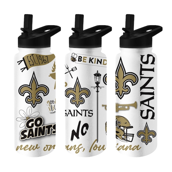 Logo Brands New Orleans Saints 34oz Native Quencher Bottle 620-S34QB-63 - main